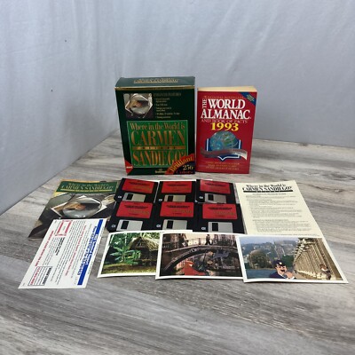 VTG Broderbund Where in the USA is Carmen Sandiego MAC 1992 LC II Series Floppy