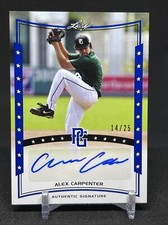2014 Leaf Perfect Game Showcase Auto Blue A-AC1 Alex Carpenter 14/25 Flor. Tech