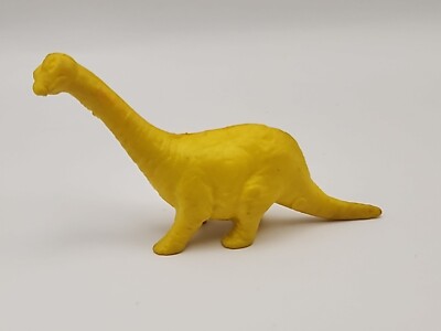 Hardees Dinosaur in my Pocket Yellow Rubber Brontosaurus Premium 1993