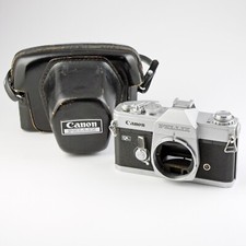 Canon Pellix QL 35mm SLR BODY  Leather Hard Case  Strap As-Is Please Read 