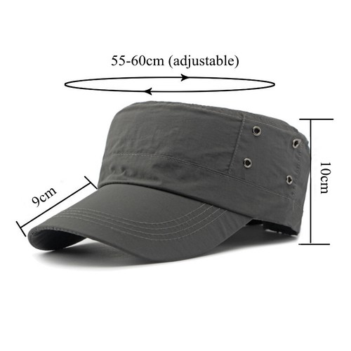 Men Casual Quick Drying Cadet Army Cap Sport Hat Outdoor Sun Hat Classic Cap - Picture 5 of 16