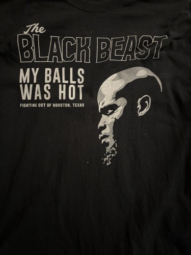 Derrick Lewis UFC T-Shirt Sz Large “My Balls Was Hot” PREOWNED - Picture 3 of 4