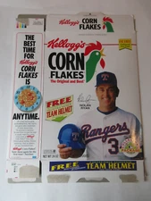 NOLAN RYAN TEXAS RANGERS 24 oz KELLOGG'S CORN FLAKES CEREAL BOX not wheaties