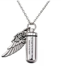 Custom Pet Ashes Pendant Pet Memorial Jewelry Paw Print Pendant Urn Jewelry