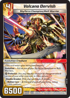 Kaijudo X3 VOLCANO DERVISH Rare #48/80 10INV (Playset) Invasion Earth - 2013 NM