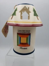 JIM SHORE Home Candle & Jar Shade Log Cabin Fresh Cut Grass  Heartwood Creek Vtg