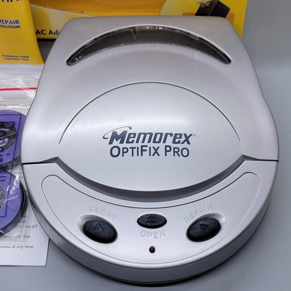 Memorex Optifix Pro Motorized CD DVD Video Game Cleaning & Repair ...