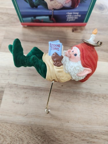 Hallmark Christmas Stocking Hangers Storytime Elf Vintage 1988 - Picture 2 of 3