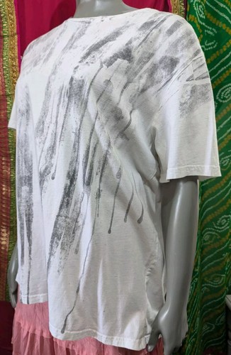 Vintage Rock And Republic White T Shirt Faded Gray Stripes And Stars XXL - Picture 7 of 11