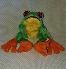 Ty Beanie Babies Panama The Tree Frog 10" August 2001 MWMTs Huge Orange Eyes