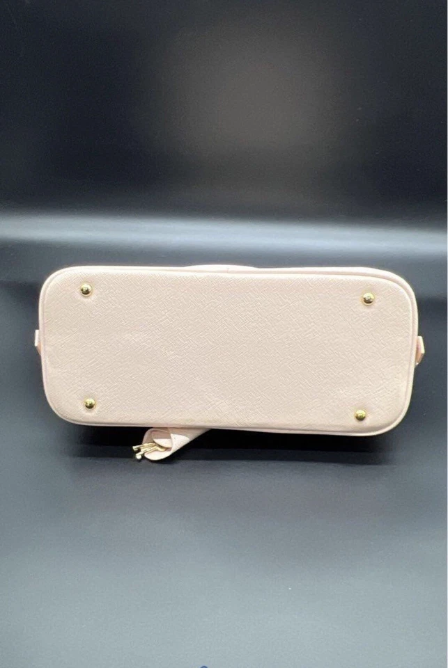 Bolsa Alma Samantha Thavasa rosa pêssego com berloques dourados do Japão - Imagem 4 de 4