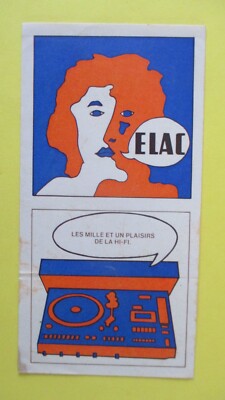 vintage sticker ELAC hi-fi speakers: thousand and one pleasures the HI-FI 15 cm/7.5 cm