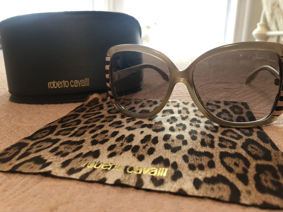 Очки солнцезащитные Roberto Cavalli (подлинные) Ginko 659s, бежевые, 59 ММ БЕСПЛАТНАЯ ДОСТАВКА!!! - Изображение 2 из 4