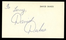 David Dukes d2000 signed autograph 3x5 index card Actor War and Remembrance R201