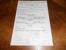 1958 LINCOLN MERCURY EDSEL EXECUTIVE DINING HALL MENU BROCHURE Shows '59 MERCURY