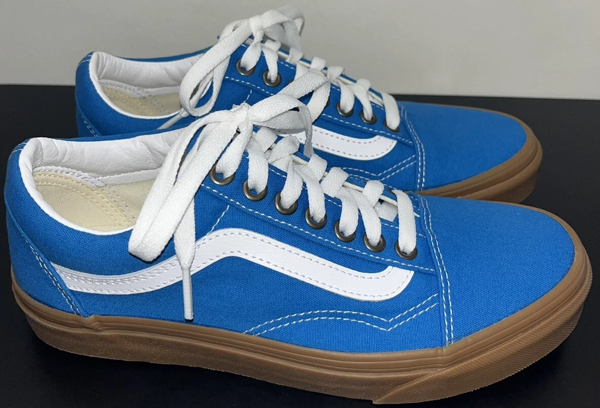 Derved enorm kamera VANS Gum Old Skool Mediterranean Blue &amp; True White, US Men 6.5/US Women  8.0 | eBay