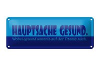 Blechschild Spruch 27X10 Cm Hauptsache Gesund Metall Deko Schild Tin Sign
