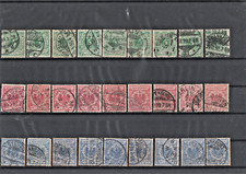 Deutsches Reich ab 1889 gestempelt 27 Briefmarken Michel 46, 47, 48