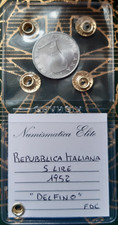 ($)    5 Lire 1952 (Delfino) - (FDC) - REPUBBLICA ITALIANA IN LIRE (1946-2001) -