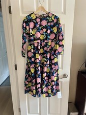 ASOS Petite Long Sleeve Floral Dress Size 0