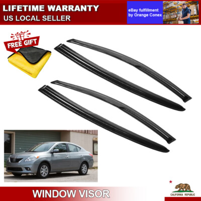 Mugen Window Visor Vent Fits 2012-2019 Nissan Versa Sedan Rain Guard Deflector