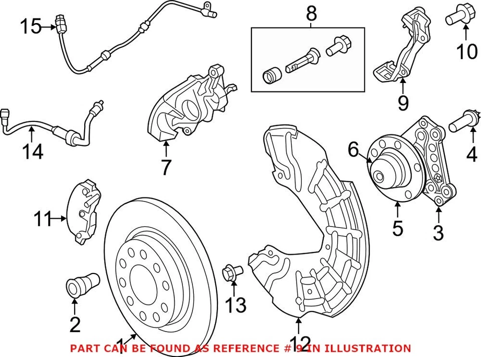Soporte de pinza de freno de disco trasero Mopar genuino OEM para Dodge Dart 68163819AA Foto 2 de 2