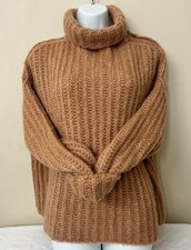 Free People Sweater Oversized Sz. S Chunky Knit Cropped Hygge Neutral Boho