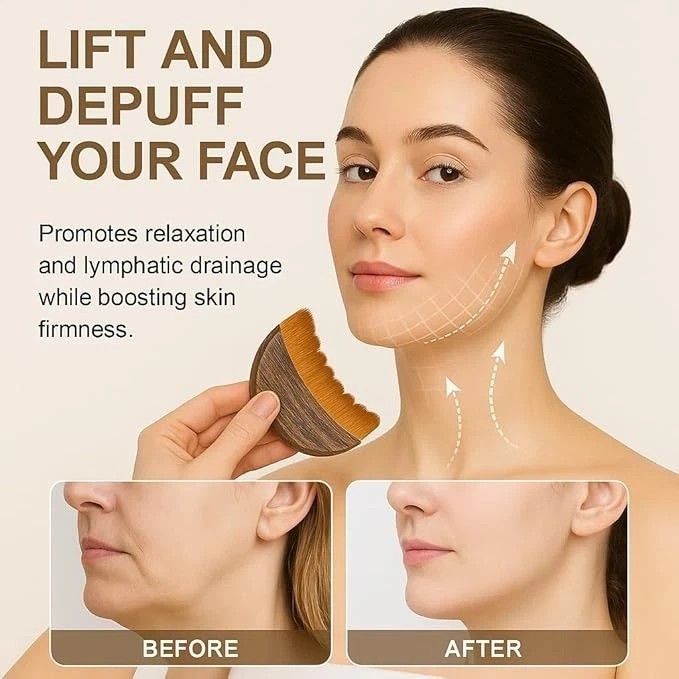 2/1PCS Lymphatic Drainage Massage Face Contour Brush Dry Brushing Face Brush US