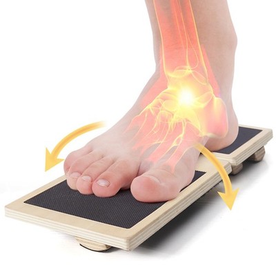Ankle Foot Strengthener Exerciser for Sprained Axis Board Non-Slip Wood Wobble