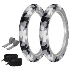 Pro Tires 20 X 2.40 Camo Artic Grayblackwhite P1472 Wtubes Rim Strips