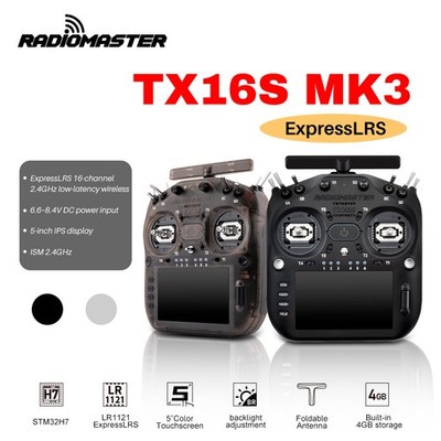 RadioMaster TX16S MK3 2.4G RC Radio Transmitter ExpressLRS 16CH 5''Touchscreen