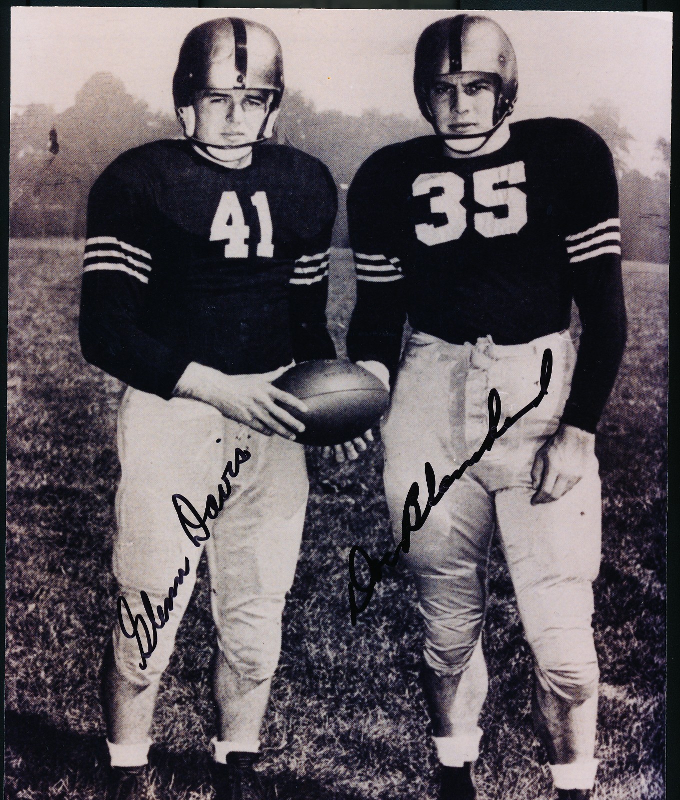 Glenn Davis and Doc Blanchard Signed 8x10 Photo Heismann Winners Dual Autograph!