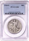 1916-S San Francisco Walking Liberty Silver Half Dollar PCGS Good G 04