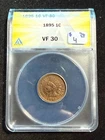 1895 INDIAN HEAD CENT ANACS VF 30 951