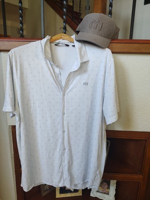 TRAVIS MATTHEW FULL BUTTON FRONT SHIRT TOP, CAP, XLARGE
