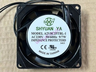 1 PCS SHYUAN YA Fan A2V8C25TBL-1 AC 230V 9/7W 8cm 8025 2 Wire