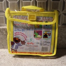 Get Dressed With Elmo Interactive Soft Cloth Book Sesame Street Vintage 2000