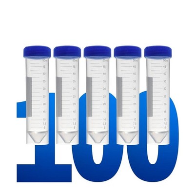 Labxcel Self Standing Centrifuge Tubes With Screw Cap 50ml, Sterile for Lab 100x