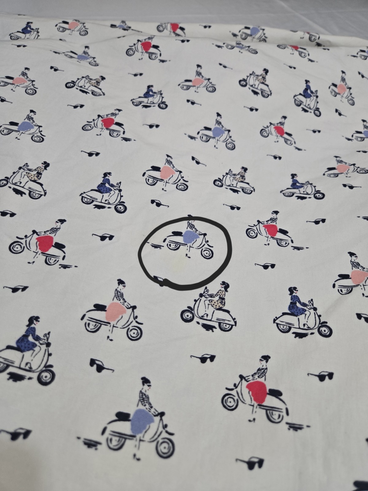 Boden Sophia Shirt Dress, Scooter Print, Cap Sleeve, Size 2R image 9