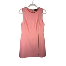 Alice + Olivia Classics Pink Sleeveless Front Zip Mini Dress Size 10