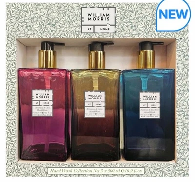 William Morris At Home Glass Hand Wash 3 x 500ml - Brand New