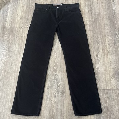 Levi s 549 Cordhose gerades Bein lockere Passform schwarz Baumwolle Herren 38 W x 34 L