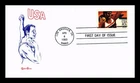 DR JIM STAMPS US COVER OLYMPICS SHOT PUT AIR MAIL FDC TUDOR HOUSE CACHET