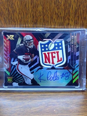 2021 Panini XR Kyle Pitts Rookie NFL Shield Patch Auto 1/1 Falcons RC Signed