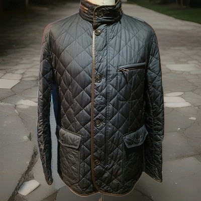   Windsor Steppjacke Dark Navy Gr. 52/L   NEUWERTIG   Lederdetails   NP 499   