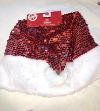 Elf Hat ADULT Size RED SEQUIN CHRISTMAS SANTA CAP CHRISTMAS