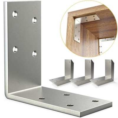 Komohom 15-Pack Heavy Duty 12-Gauge Galvanized Steel L Brackets 3X3 Angle Iron