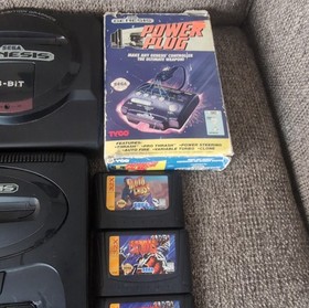 SEGA Genesis Console Lot of 2 w/ Controllers, 32x Games, power cords,tested