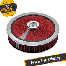 Edelbrock 43660 Pro-flo Chrome Round 14 Air Cleaner With 3 Pro-flo Element Edelbrock 43660 Pro-flo Chrome Round 14 Air Cleaner With 3 Pro-flo Element