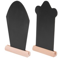 2pcs Easter Tombstone Double-sided Ornaments Tombstone with Socket